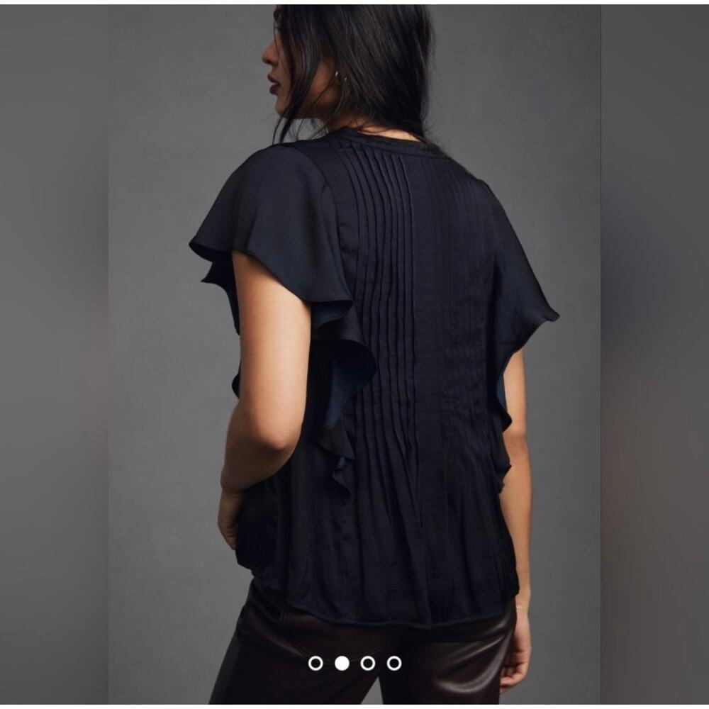 Anthropologie Ruffled Pintucked Blouse - Picture 2 of 6